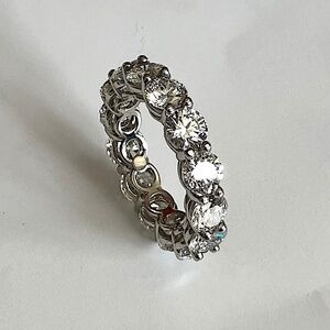 Platinum 7.40ct Diamond Eternity wedding Ring Band